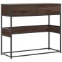 Mesa consola madera de ingeniería marrón roble 90x35x80 cm by , Side tables - Ref: Foro24-849178, Price: 80,90 €, Discount: %