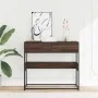 Mesa consola madera de ingeniería marrón roble 90x35x80 cm by , Side tables - Ref: Foro24-849178, Price: 80,90 €, Discount: %