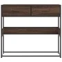 Mesa consola madera de ingeniería marrón roble 90x35x80 cm by , Side tables - Ref: Foro24-849178, Price: 80,90 €, Discount: %
