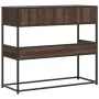 Mesa consola madera de ingeniería marrón roble 90x35x80 cm by , Side tables - Ref: Foro24-849178, Price: 80,90 €, Discount: %