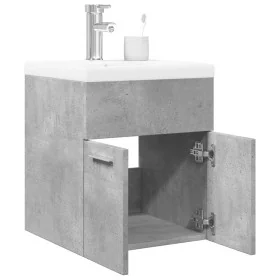 Set muebles de baño 2 piezas madera contrachapada gris hormigón de , Muebles de baño - Ref: Foro24-3324857, Precio: 116,21 €,...