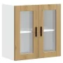Armario pared para cocina puerta cristal Porto roble artesanal de , Armarios de cocina - Ref: Foro24-854156, Precio: 66,39 €,...