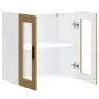 Armario pared para cocina puerta cristal Porto roble artesanal de , Armarios de cocina - Ref: Foro24-854156, Precio: 66,39 €,...