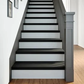 Peldaños de escalera 2 uds madera maciza roble marrón oscuro de , Alfombrillas para escalones - Ref: Foro24-3283797, Precio: ...