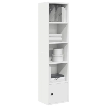 Estantería de madera de ingeniería blanca 31x24x127 cm de , Librerías y estanterías - Ref: Foro24-860346, Precio: 52,49 €, De...