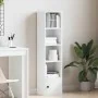 Estantería de madera de ingeniería blanca 31x24x127 cm de , Librerías y estanterías - Ref: Foro24-860346, Precio: 52,49 €, De...