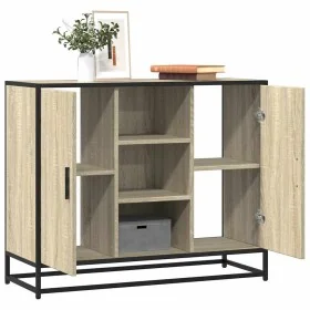Aparador de madera de ingeniería roble Sonoma 92x35x76 cm de , Aparadores - Ref: Foro24-849015, Precio: 84,74 €, Descuento: %
