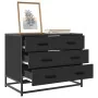 Cajonera de madera contrachapada negro 70x41x56 cm de , Cajoneras - Ref: Foro24-849074, Precio: 91,06 €, Descuento: %