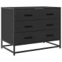 Cajonera de madera contrachapada negro 70x41x56 cm de , Cajoneras - Ref: Foro24-849074, Precio: 91,06 €, Descuento: %