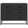 Cajonera de madera contrachapada negro 70x41x56 cm de , Cajoneras - Ref: Foro24-849074, Precio: 91,06 €, Descuento: %