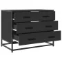 Cajonera de madera contrachapada negro 70x41x56 cm de , Cajoneras - Ref: Foro24-849074, Precio: 91,06 €, Descuento: %