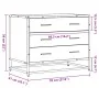 Cajonera de madera contrachapada negro 70x41x56 cm de , Cajoneras - Ref: Foro24-849074, Precio: 91,06 €, Descuento: %