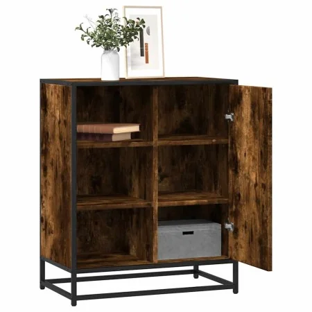 Aparador de madera de ingeniería roble ahumado 62x35x76 cm by , Sideboards - Ref: Foro24-848996, Price: 92,04 €, Discount: %