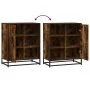 Aparador de madera de ingeniería roble ahumado 62x35x76 cm by , Sideboards - Ref: Foro24-848996, Price: 92,04 €, Discount: %