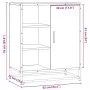 Aparador de madera de ingeniería roble ahumado 62x35x76 cm by , Sideboards - Ref: Foro24-848996, Price: 92,04 €, Discount: %