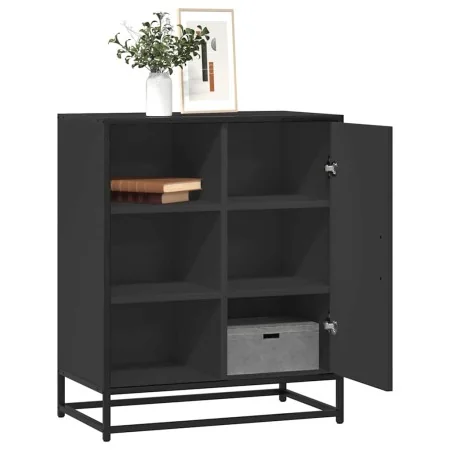 Aparador de madera de ingeniería negro 62x35x76 cm by , Sideboards - Ref: Foro24-848994, Price: 94,84 €, Discount: %