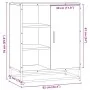 Aparador de madera de ingeniería negro 62x35x76 cm by , Sideboards - Ref: Foro24-848994, Price: 94,84 €, Discount: %