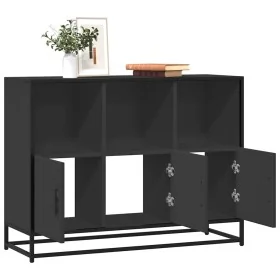 Aparador de madera de ingeniería negro 100x35x76 cm de , Aparadores - Ref: Foro24-849029, Precio: 118,66 €, Descuento: %