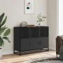 Aparador de madera de ingeniería negro 100x35x76 cm de , Aparadores - Ref: Foro24-849029, Precio: 118,66 €, Descuento: %