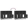 Aparador de madera de ingeniería negro 100x35x76 cm de , Aparadores - Ref: Foro24-849029, Precio: 118,66 €, Descuento: %