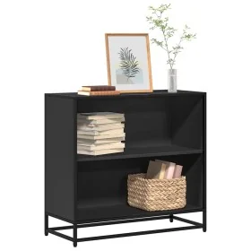 Estantería madera ingeniería negra 80,5x35x76 cm de , Librerías y estanterías - Ref: Foro24-849104, Precio: 86,89 €, Descuent...