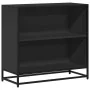 Estantería madera ingeniería negra 80,5x35x76 cm de , Librerías y estanterías - Ref: Foro24-849104, Precio: 86,89 €, Descuent...