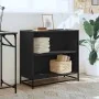 Estantería madera ingeniería negra 80,5x35x76 cm de , Librerías y estanterías - Ref: Foro24-849104, Precio: 86,89 €, Descuent...