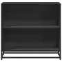 Estantería madera ingeniería negra 80,5x35x76 cm de , Librerías y estanterías - Ref: Foro24-849104, Precio: 86,89 €, Descuent...