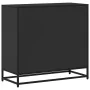 Estantería madera ingeniería negra 80,5x35x76 cm de , Librerías y estanterías - Ref: Foro24-849104, Precio: 86,89 €, Descuent...