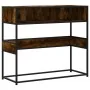 Mesa consola de madera de ingeniería roble ahumado 90x35x80 cm by , Side tables - Ref: Foro24-849171, Price: 70,87 €, Discoun...
