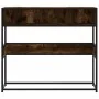 Mesa consola de madera de ingeniería roble ahumado 90x35x80 cm by , Side tables - Ref: Foro24-849171, Price: 70,87 €, Discoun...