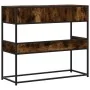 Mesa consola de madera de ingeniería roble ahumado 90x35x80 cm by , Side tables - Ref: Foro24-849171, Price: 70,87 €, Discoun...