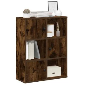 Estantería madera de ingeniería roble ahumado 60x24x76,5 cm de , Librerías y estanterías - Ref: Foro24-860386, Precio: 61,90 ...