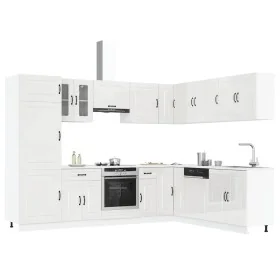 Mueble cocina Kalmar blanco brillo 14 pzas madera contrachapada de , Armarios de cocina - Ref: Foro24-3314973, Precio: 1,00 €...