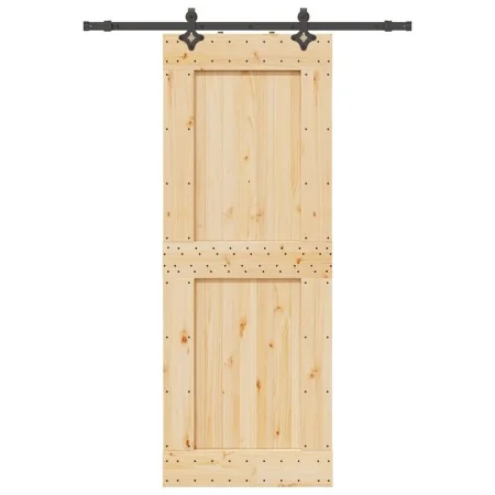 Puerta corredera con herrajes madera maciza de pino 85x210 cm by , Doors - Ref: Foro24-3332726, Price: 192,86 €, Discount: %