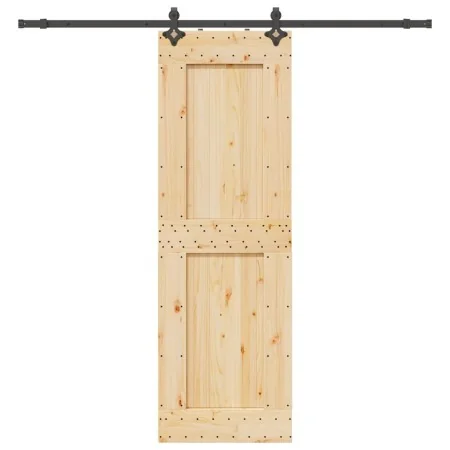 Puerta corredera con herrajes madera maciza de pino 70x210 cm de , Puertas - Ref: Foro24-3332730, Precio: 183,93 €, Descuento: %