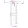 Puerta corredera con herrajes madera maciza de pino 70x210 cm de , Puertas - Ref: Foro24-3332730, Precio: 183,93 €, Descuento: %