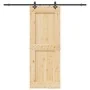 Puerta corredera con herrajes madera maciza de pino 85x210 cm de , Puertas - Ref: Foro24-3332732, Precio: 209,17 €, Descuento: %