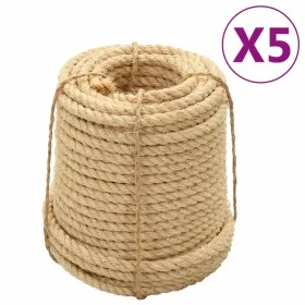 Cuerdas de sisal 5 uds 20 mm 100 m de , Sogas y cuerdas metálicas - Ref: Foro24-3196233, Precio: 831,52 €, Descuento: %