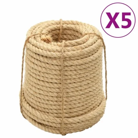 Cuerdas de sisal 5 uds 20 mm 100 m de , Sogas y cuerdas metálicas - Ref: Foro24-3196233, Precio: 831,52 €, Descuento: %