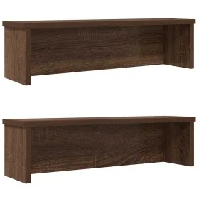 Estantes de cocina apilables 2 uds roble marrón 50x15x16 cm de , Contenedores para utensilios de cocina - Ref: Foro24-860494,...