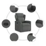 Sillón reclinable de tela gris oscuro de , Sillones - Ref: Foro24-4015577, Precio: 187,14 €, Descuento: %