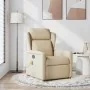 Sillón de masaje reclinable de tela crema de , Sillones - Ref: Foro24-4015594, Precio: 216,98 €, Descuento: %
