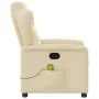 Sillón de masaje reclinable de tela crema de , Sillones - Ref: Foro24-4015594, Precio: 216,98 €, Descuento: %
