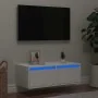 Mueble de TV con luces LED blanco 75x35,5x25 cm de , Muebles TV - Ref: Foro24-860229, Precio: 66,65 €, Descuento: %