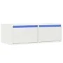 Mueble de TV con luces LED blanco 75x35,5x25 cm de , Muebles TV - Ref: Foro24-860229, Precio: 66,65 €, Descuento: %