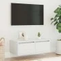 Mueble de TV con luces LED blanco 75x35,5x25 cm de , Muebles TV - Ref: Foro24-860229, Precio: 66,65 €, Descuento: %