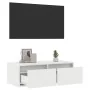 Mueble de TV con luces LED blanco 75x35,5x25 cm de , Muebles TV - Ref: Foro24-860229, Precio: 66,65 €, Descuento: %