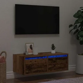 Mueble de TV con luces LED envejecida 75x35,5x25 cm de , Muebles TV - Ref: Foro24-860236, Precio: 69,53 €, Descuento: %