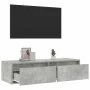 Mueble de TV con luces LED gris hormigón 100X35,5x25 cm de , Muebles TV - Ref: Foro24-860241, Precio: 78,67 €, Descuento: %